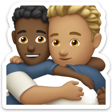 2 people cuddling sticker
