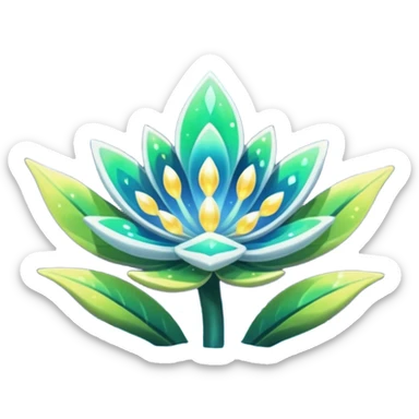 Shiny sparkling epic legendary aesthetic decorative floating glowing Amaura-Aurora-Aurorus-Meloetta-Palkia-Flower sticker