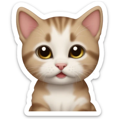 Bruine baby kitten  sticker