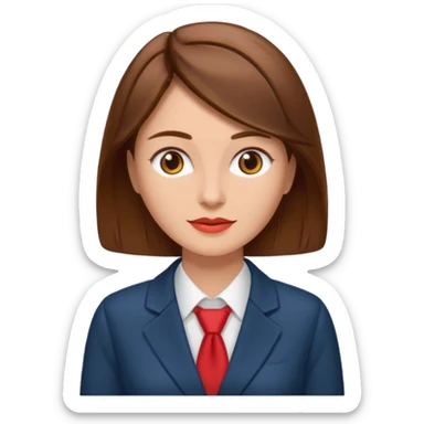 economist woman, brown hair sticker