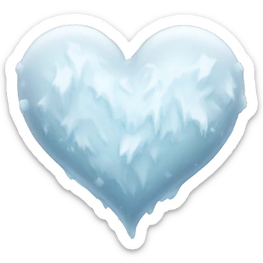 White freezing heart sticker