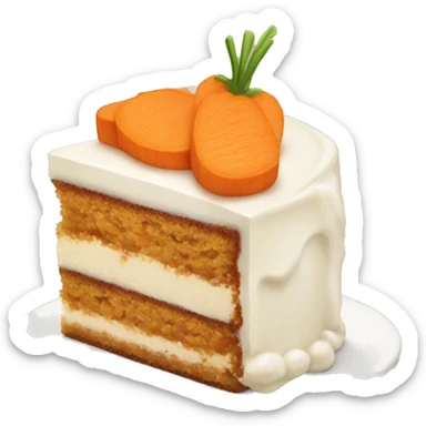 slice of carrot cake sticker