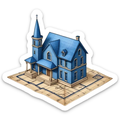 architect blueprints  only on paper sticker