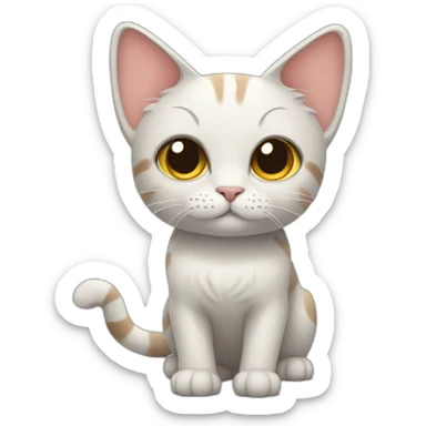 a cat with butterfly wings sticker