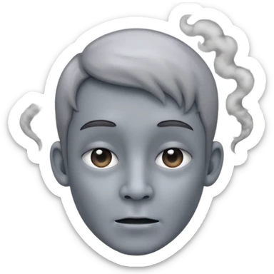 Smoke coming out of ears sticker