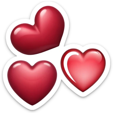 Burgundy heart sticker