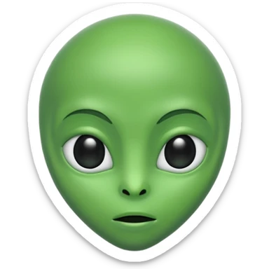 generate a classic alien emoji sticker