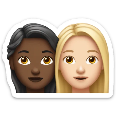 two white girls are friends sticker