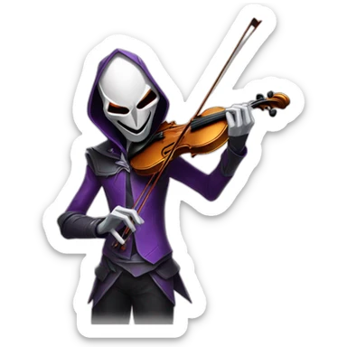 Jhin from league of legend playing the violin sticker