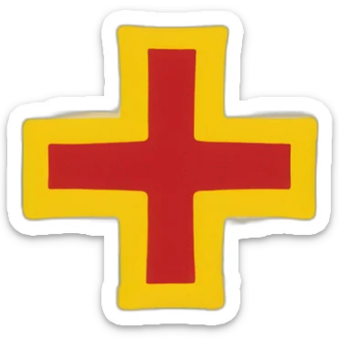 flag emoji with a blue Scandinavian cross with a red outline on a yellow background Ingermanland sticker