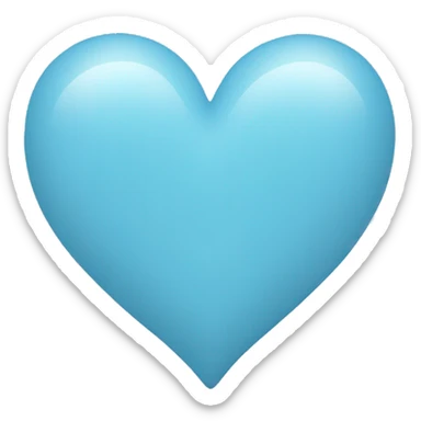 Light blue heart sticker