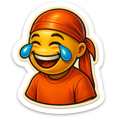 lol face laughing crying
orange shirt
make him smile
Change His durag To orange sticker