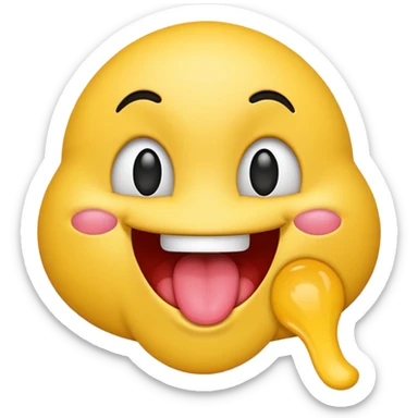 Generate an emoji that is sticking it's tounge out play fully  sticker