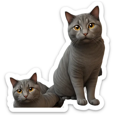realistic indoor cat portrait sticker