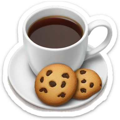 Mug Tea with cookies nearby sticker