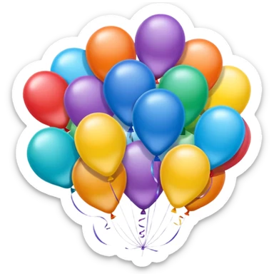 Balloons that say 30  sticker