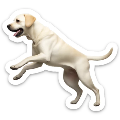 White Labrador dancing  sticker