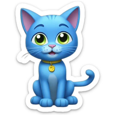 BLUE CAT TO THE AMAZING WORLD OF GUMBALL sticker