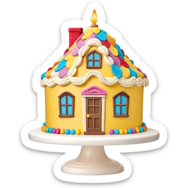 Up movie house cake for 20 birthday  sticker