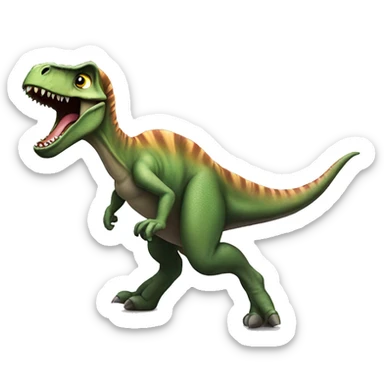a dino doing a ollie  sticker