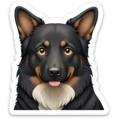 Black German shepherd Australian shepherd dog  sticker