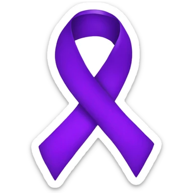 purple ribbon sticker