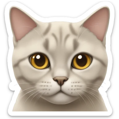 british shorthair beige cat sticker