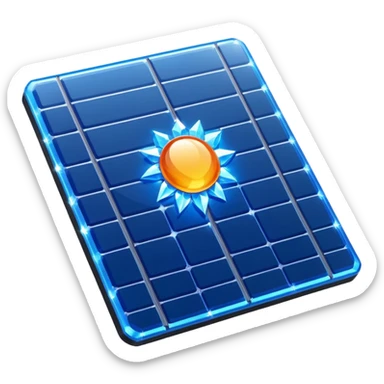solar panel with sparkles sticker