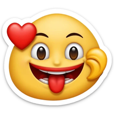 Emoji, con el dedo en la boca sexy sticker