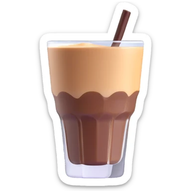 Cortado espresso drink in a small Gibraltar glass, milk and espresso coffee sticker
