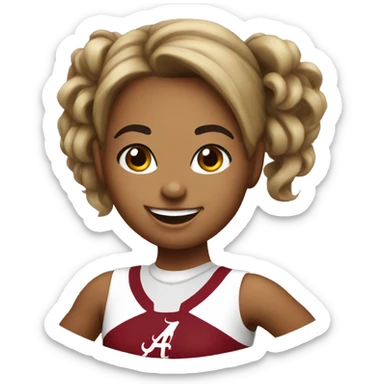 University of Alabama cheerleader sticker