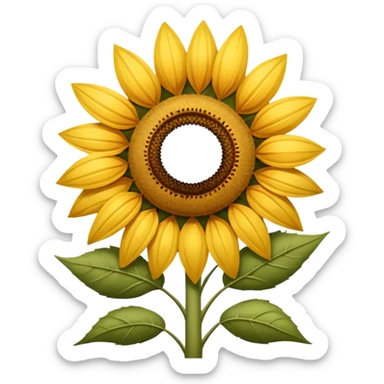 A sunflower seed sticker