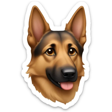 light brown and brown german shepard sticker