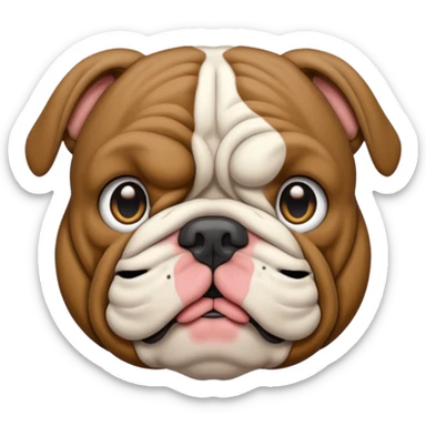 bulldog ingles oscuro con blanco  sticker