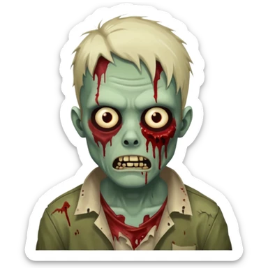 Make a zombie that have a scar in his head like 67 sticker