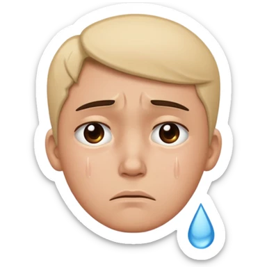 Sadness - feeling of sorrow or unhappiness sticker