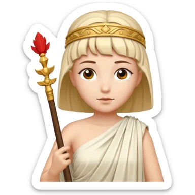 athena, wise and posing sticker