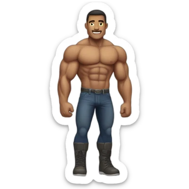 Muscled guy sticker