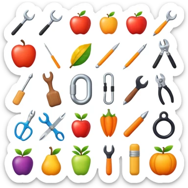 Development of language, tools and culture sticker