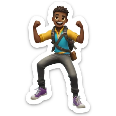 Floss: Iconic-style Candid Likeness Fortnite Dance Emote

Backpack-Kid doing A fast-paced side-to-side hip sway with swinging arms, the Floss is an iconic, high-energy move that became a cultural sensation. sticker