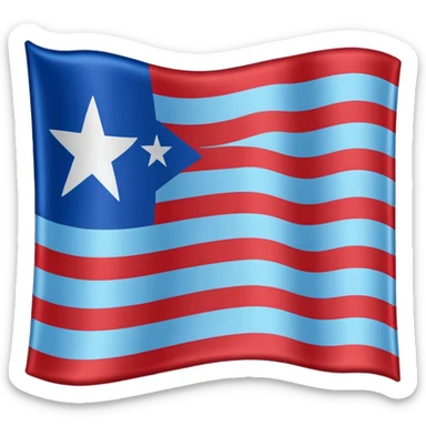 Original light blue flag of Puerto Rico  sticker