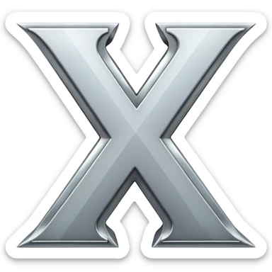 letter x sticker