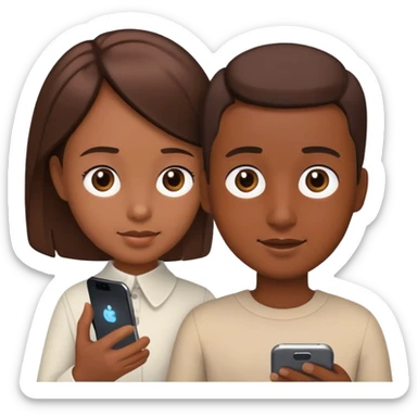 AI companion on the phone  sticker