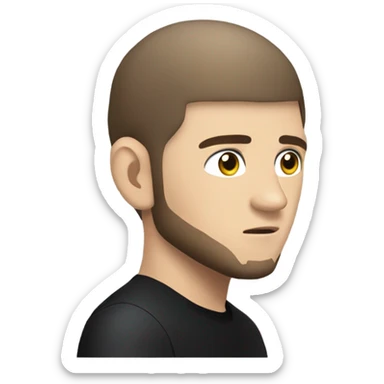 khabib standing Side profile talking sticker