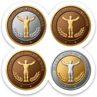 You have to make 3 emblems:

1) Bronze Early Supporter
2) Silver Early Supporter
3) Gold Early Supporter

Make sure the text is clearly engraved into a medal made of each corresponding emblem sticker