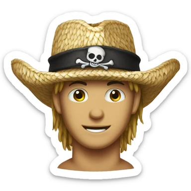 straw hat pirate sticker