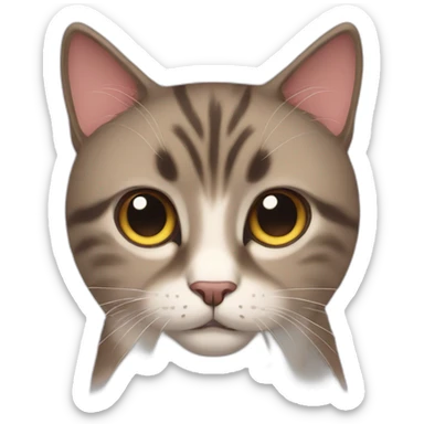 side eyes cat sticker