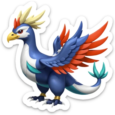 Ho-oh-Silvally-Gabite-Dialga-Latios-Nargacuga-fusion sticker