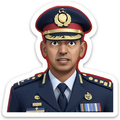 military boy in uniform sticker