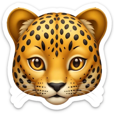 Leopard face with brown eyes 🐆  sticker